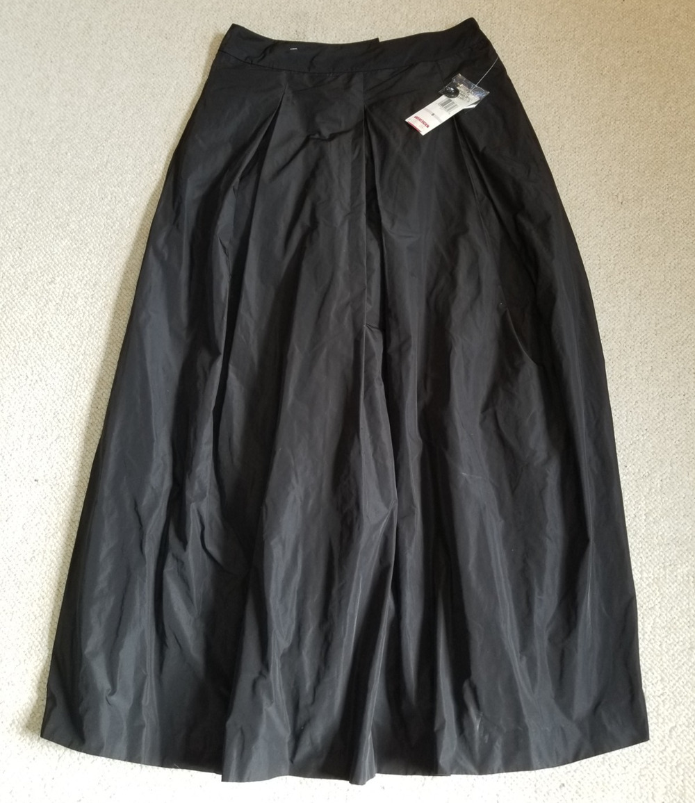NWT $139 Womens Skirt-JONES NEW YORK-black silky 'Masquerade' maxi Old Money-6